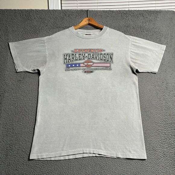 Vintage Harley Davidson T-Shirt Mens Medium 90’s Made USA Single Stitch Flames - Picture 3 of 14